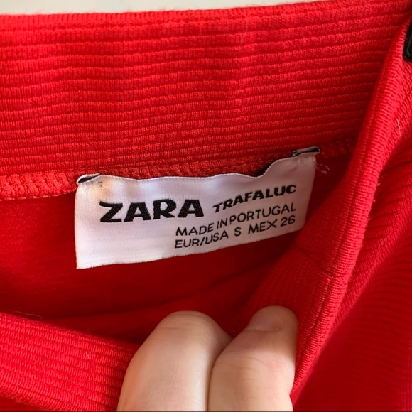 Red Zara high/low skirt - Picture 2 of 3